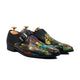 Prism - Men's Black Hand Painted Strapped Loafer
