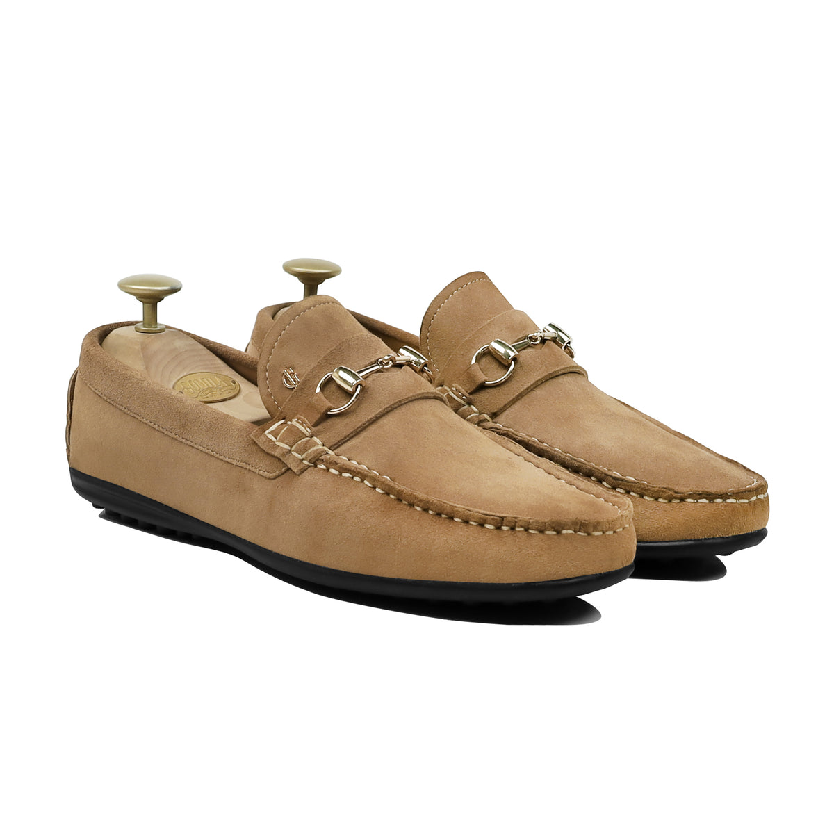 Renzo - Men's Camel Suede Driver Shoe