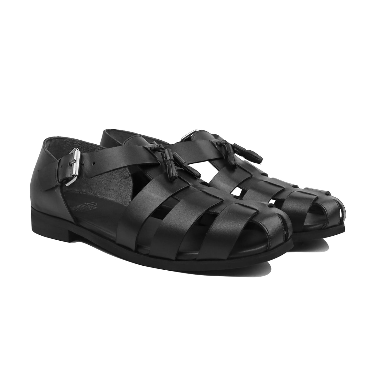 Velo - Men's Black Calf Leather Sandal