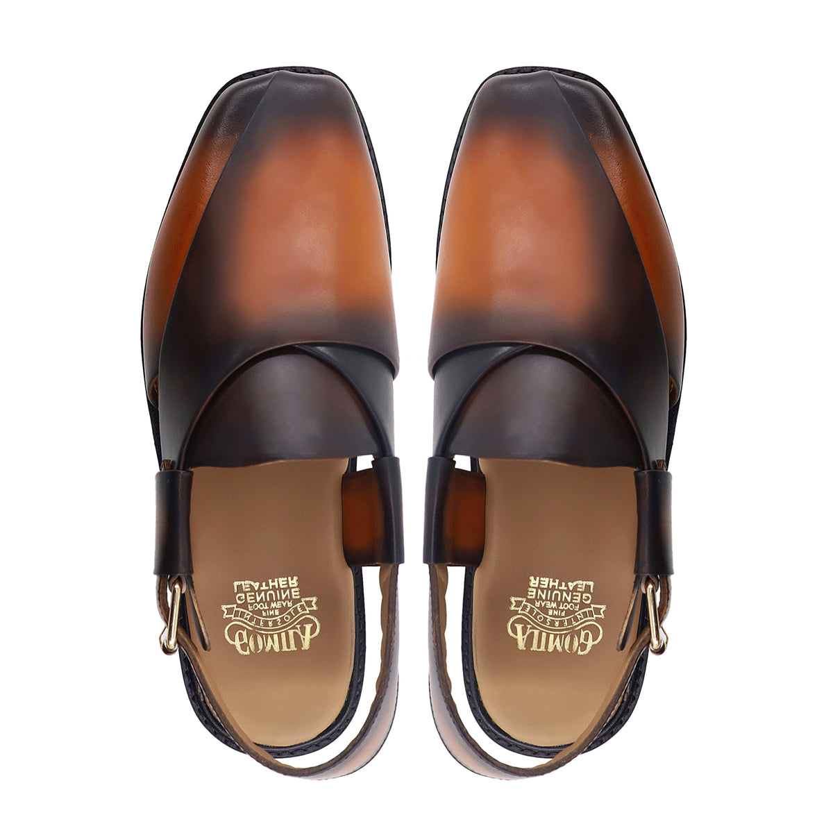 Keisuke - Men's Burnished Tan Calf Leather Sandal