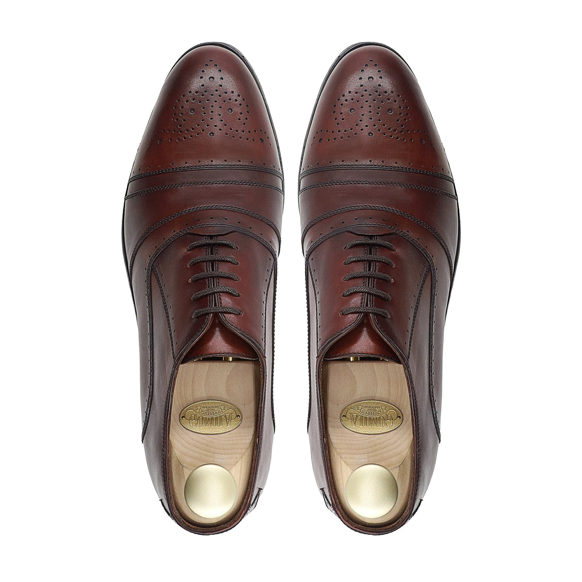Doha - Men's Reddish Brown Calf Leather Oxford Shoe