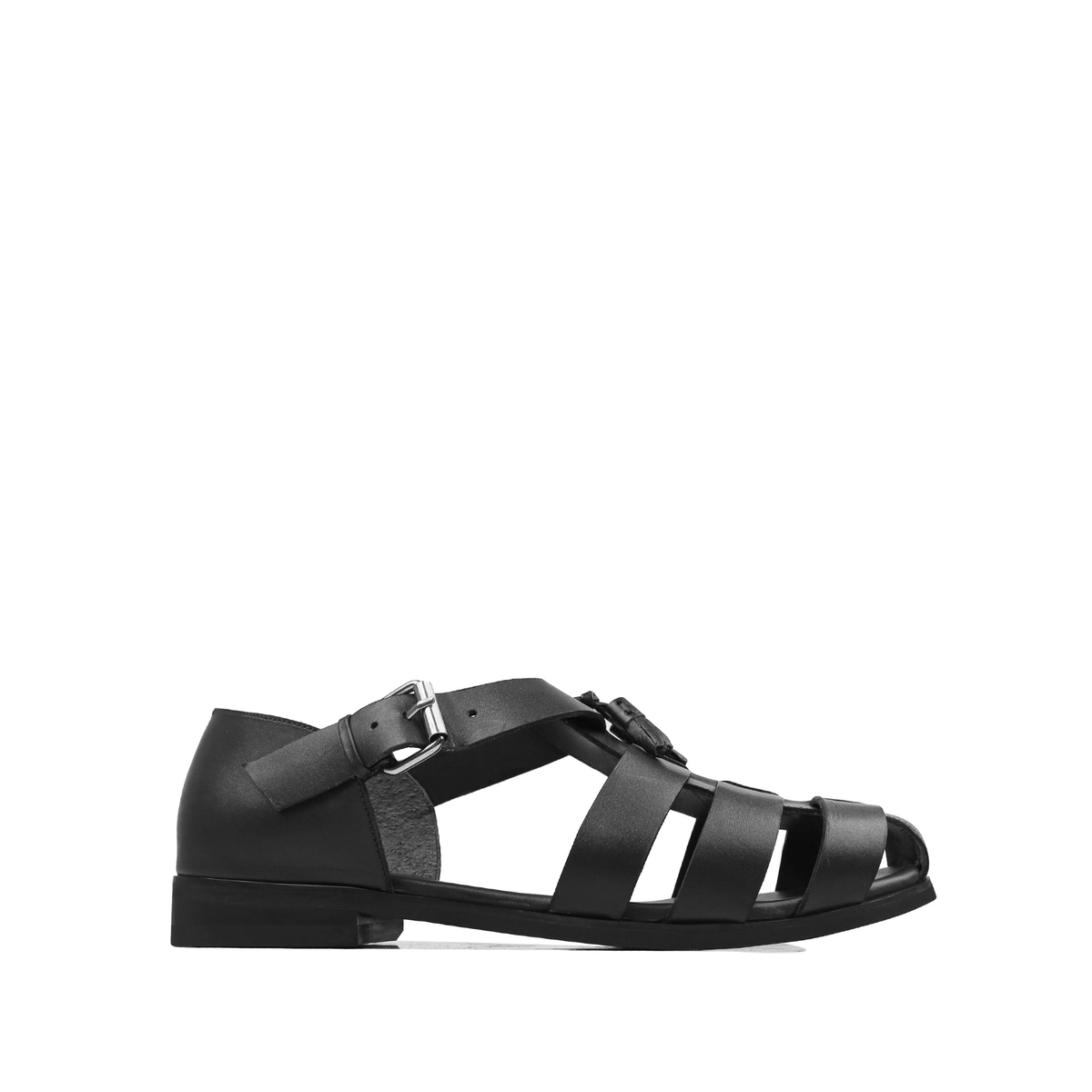 Velo - Men's Black Calf Leather Sandal