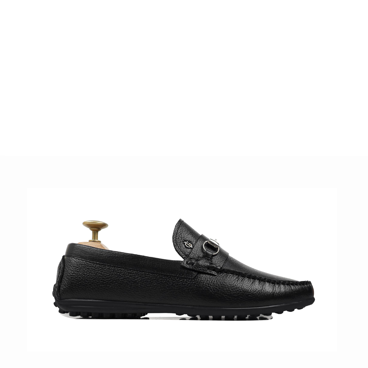 Raze - Men's Black Pebble Grain Leather Driver Shoe