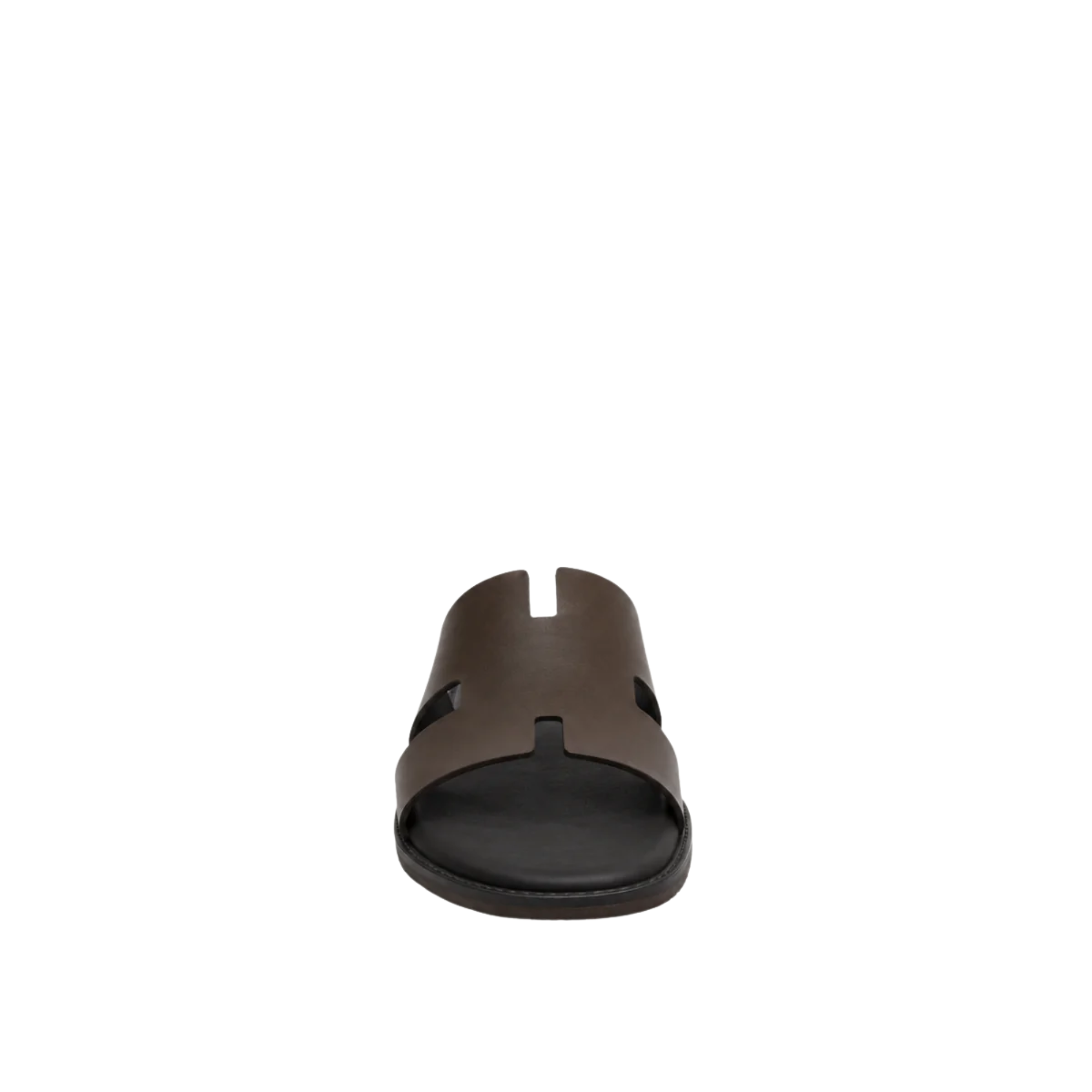 Riko - Men's Dark Brown Calf Leather Slipper
