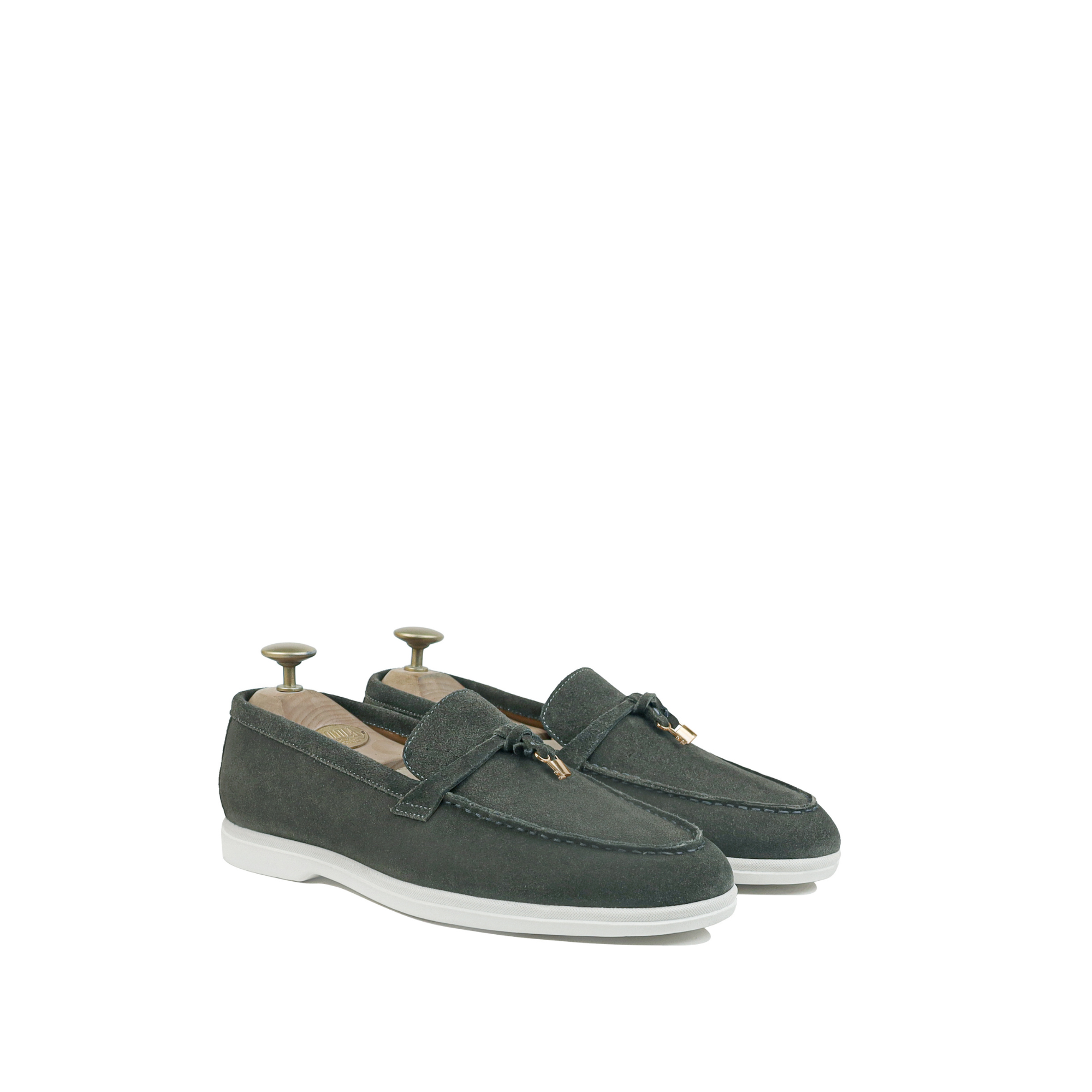 Auro - Men's Dark Grey Suede Loafer