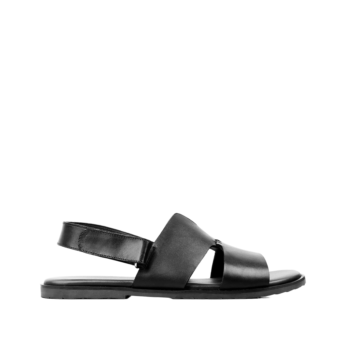 Amora - Men's Black Calf Leather Sandal