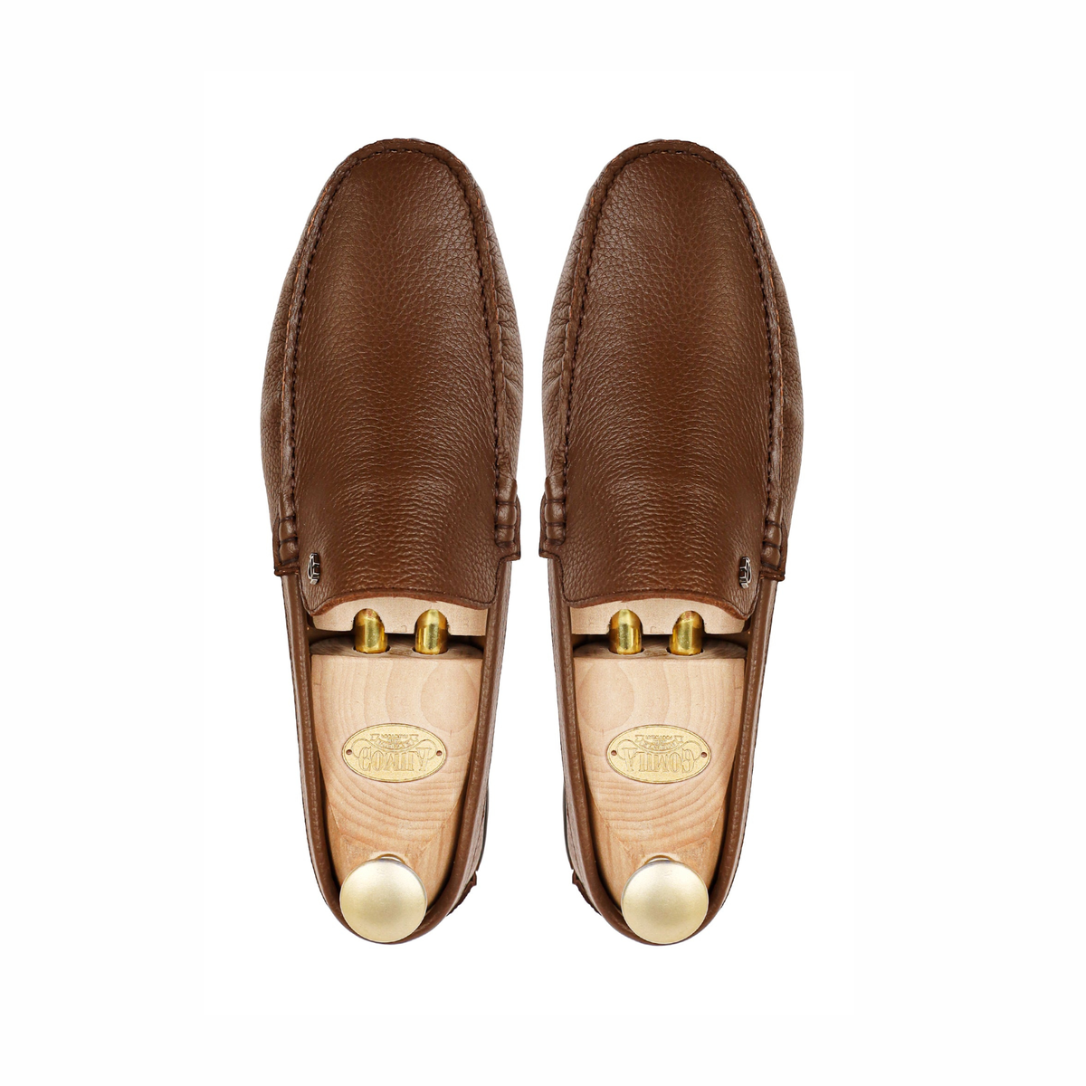 Voke - Men's Brown Pebble Grain Leather Driver Shoe