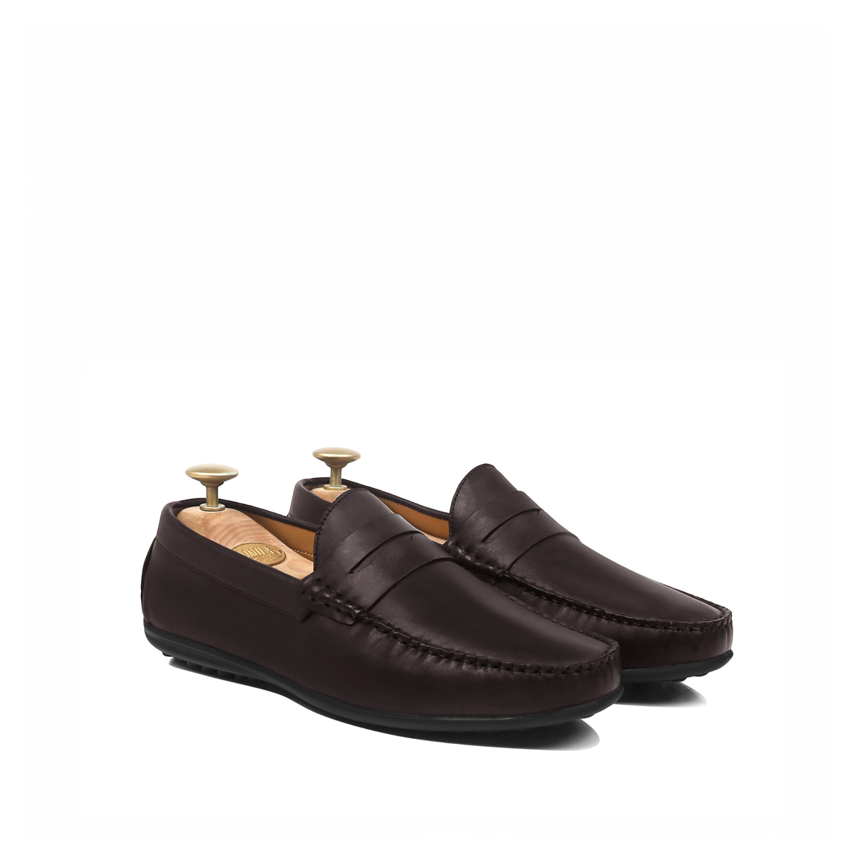 Tuscan - Men's Dark Brown Calf Leather Driver Shoe