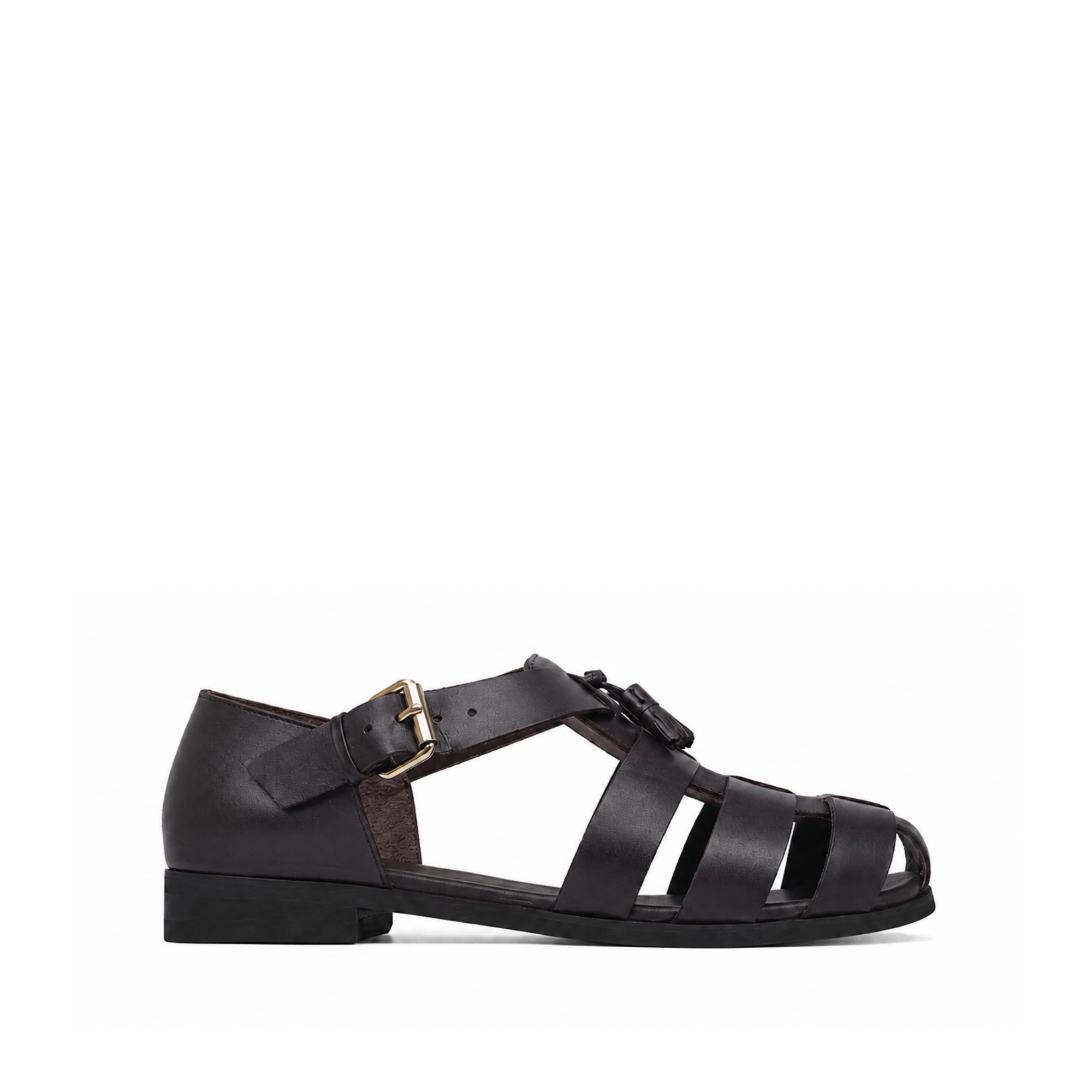 Velo - Men's Dark Brown Calf Leather Sandal
