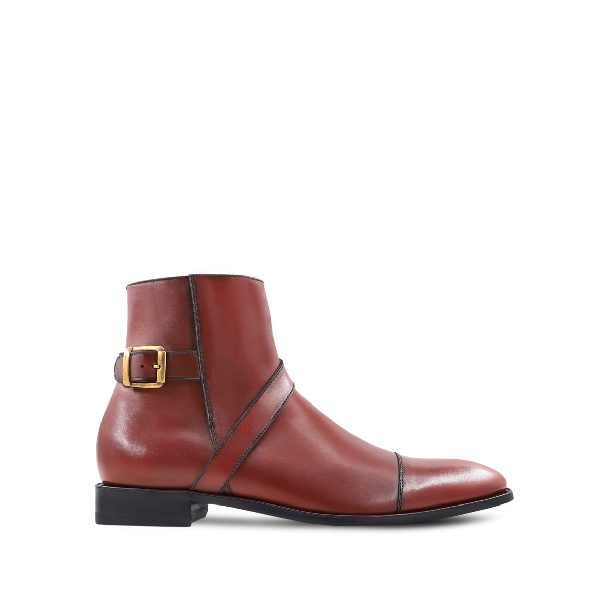 Jumbaz - Men's Oxblood Calf Leather Jodhpur Boot