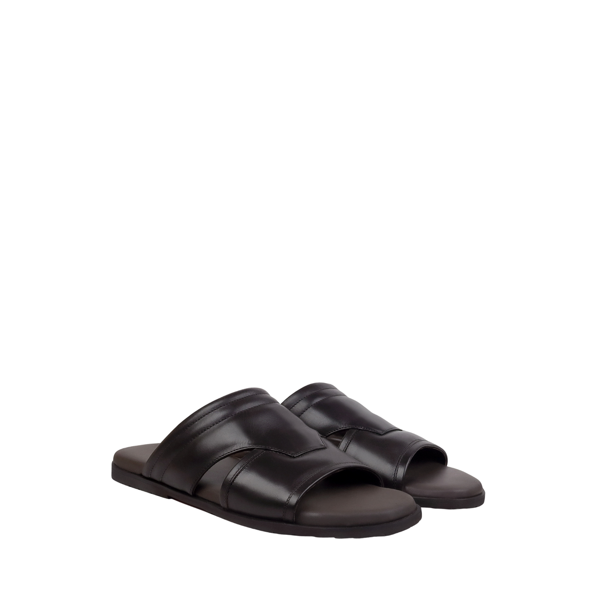 Urban - Men's Dark Brown Calf Leather Slipper