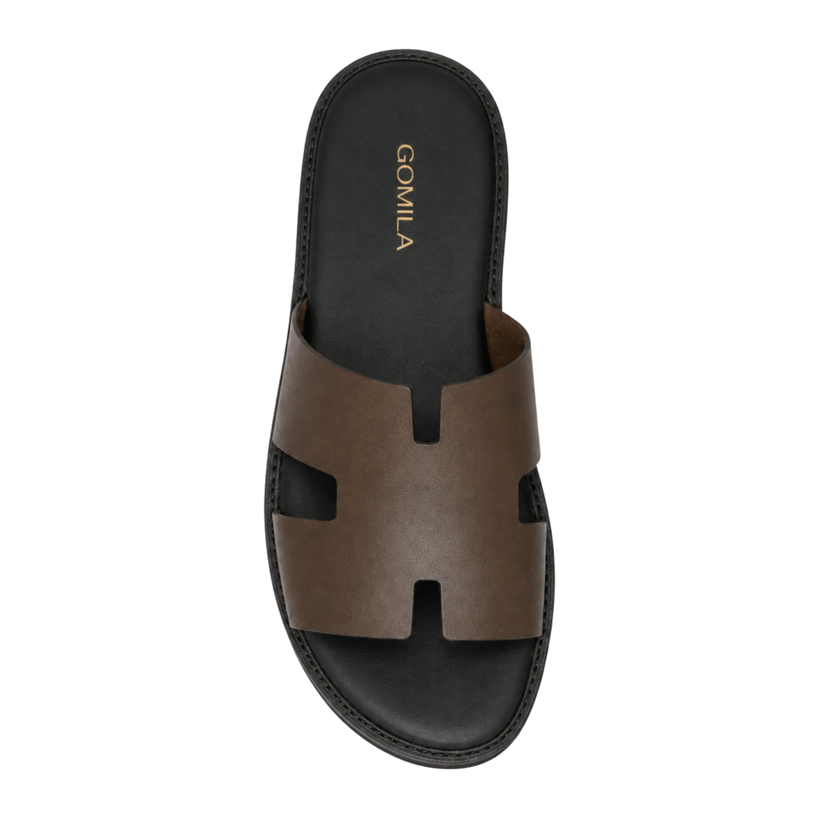 Cameron CRUST - Men's Dark Brown Calf Leather Slipper