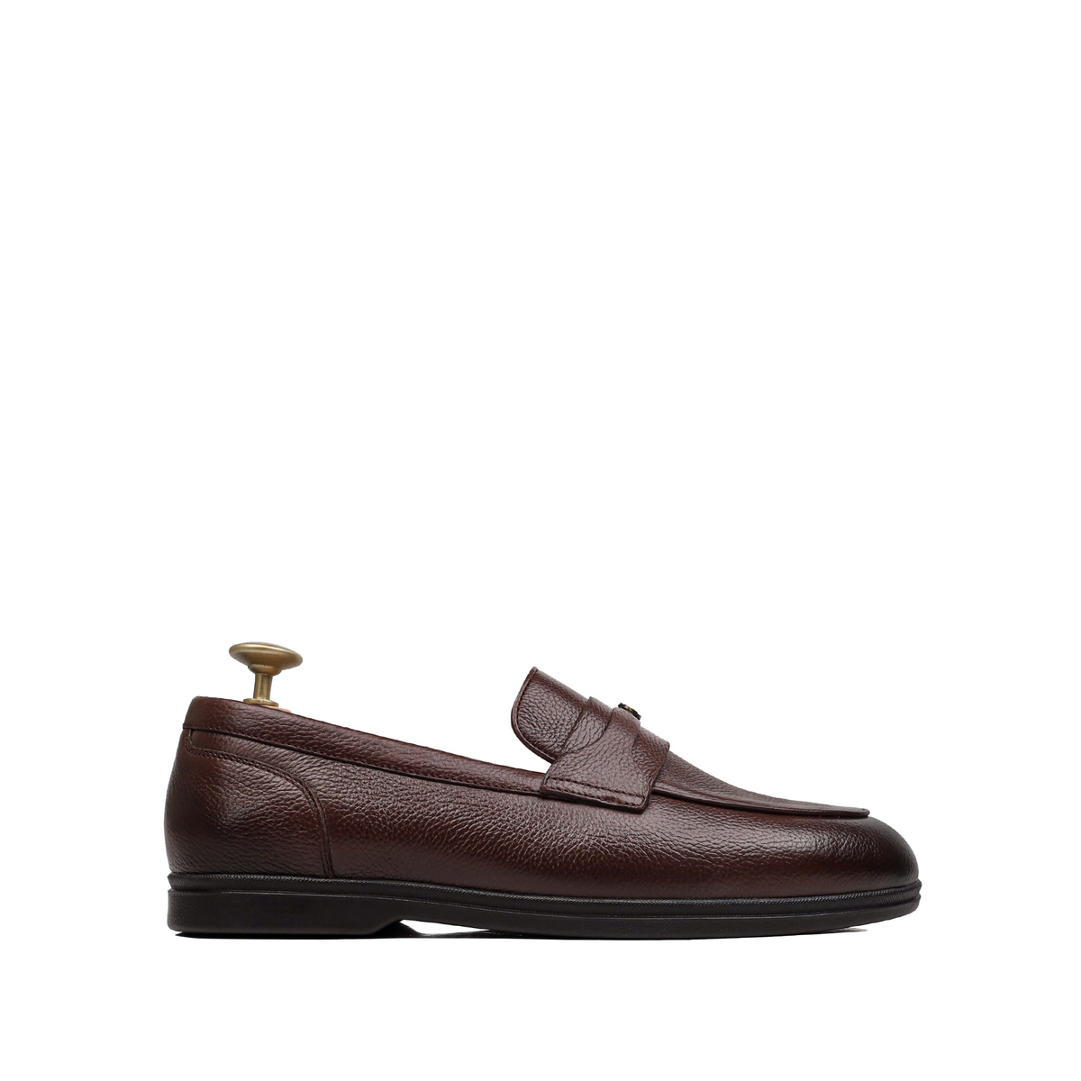VIRELLO - Men's Burnished Oxblood Pebble Grain Leather Loafer