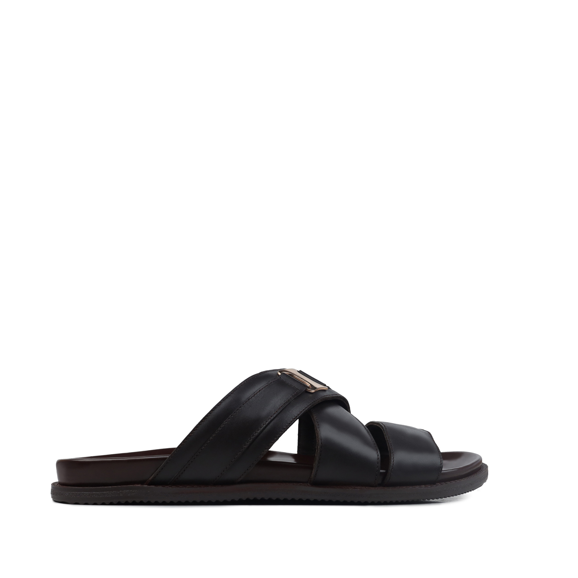 Maxon - Men's Dark Brown Calf Leather Slipper