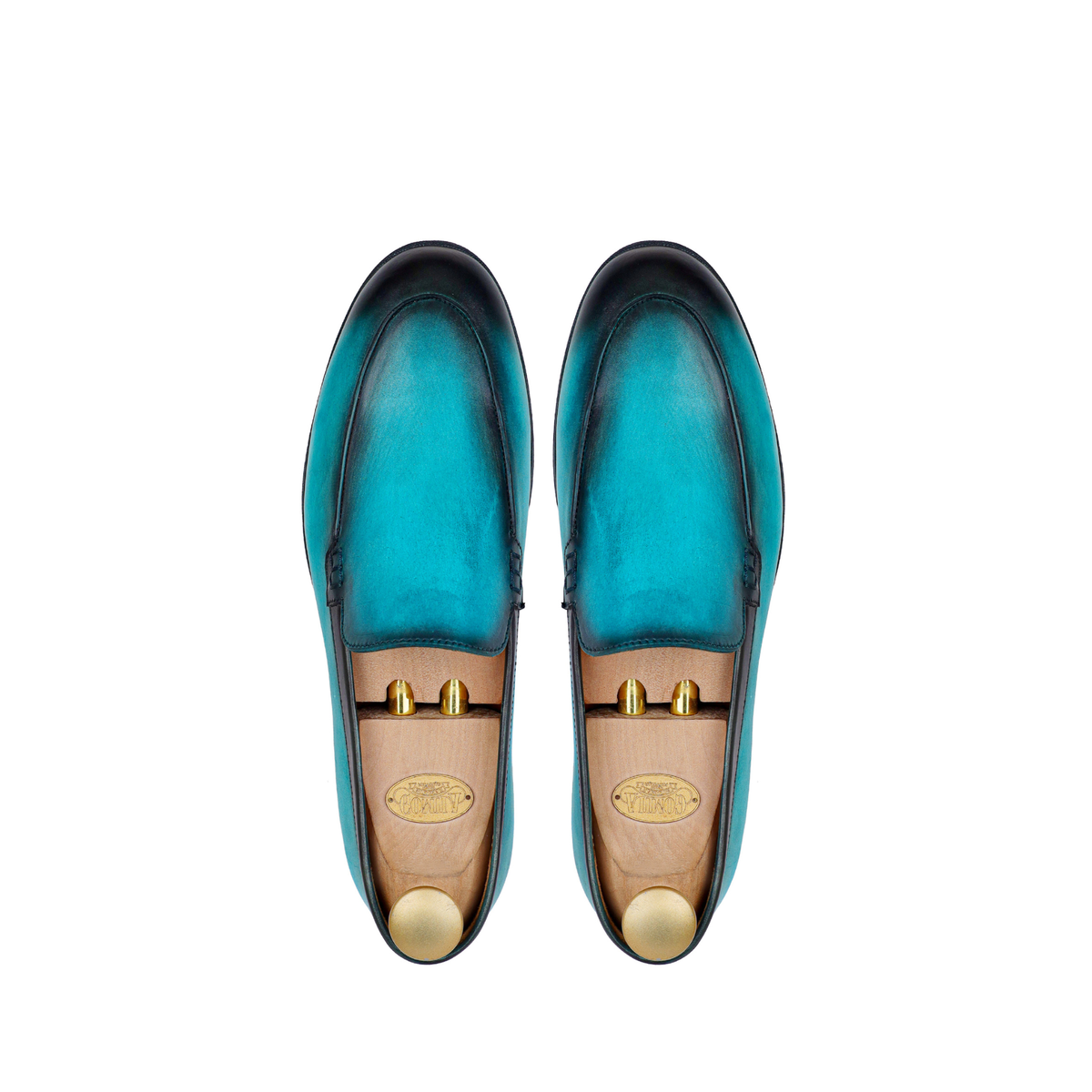 Vexo - Men's Turquoise Patina Calf Leather Loafer