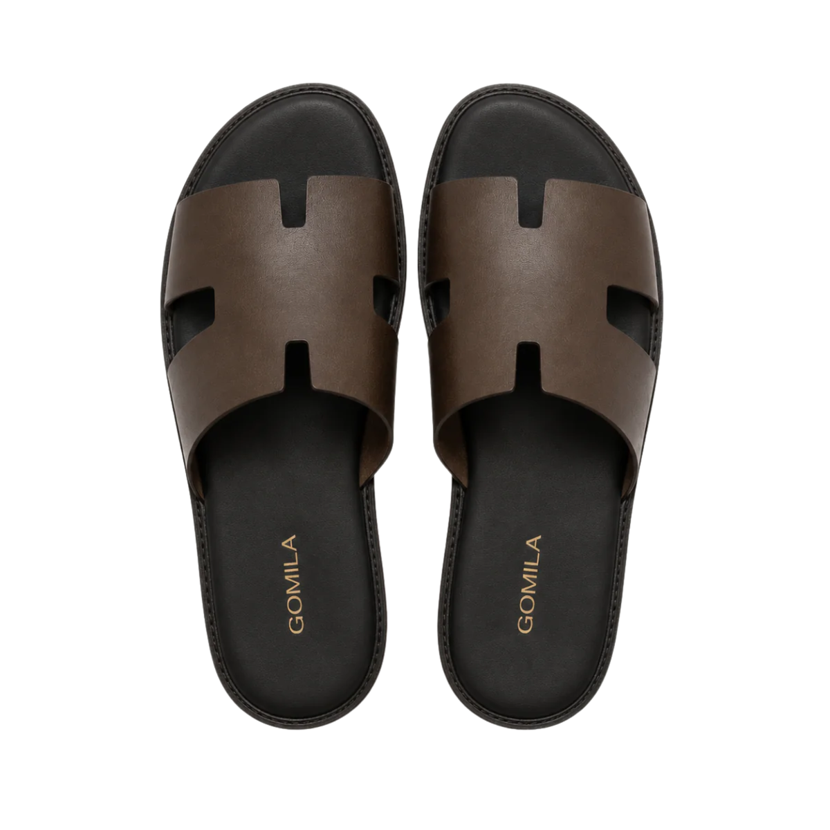 Cameron CRUST - Men's Dark Brown Calf Leather Slipper