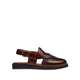 Alfons - Kid's Oxblood Box Leather High Shine Sandal (5-12 Years Old)