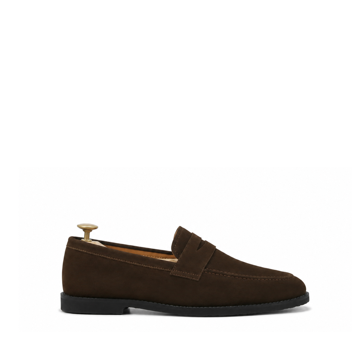 Flux - Men's Dark Brown Split Suede Loafer
