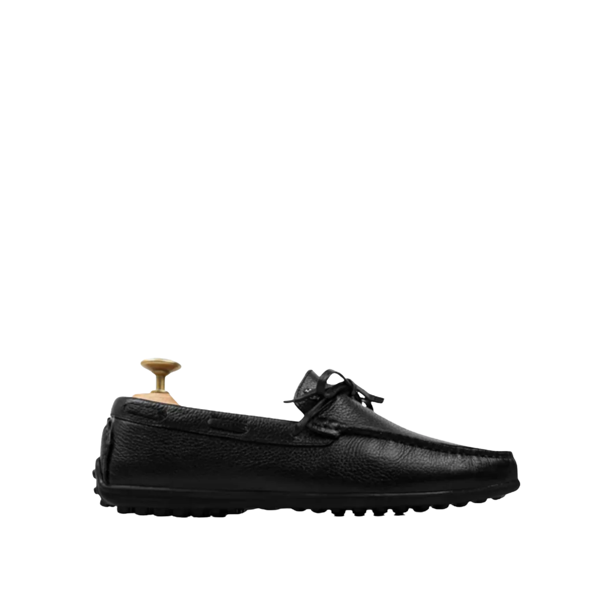 Solex - Men's Black Pebble Grain Leather Driver Shoe
