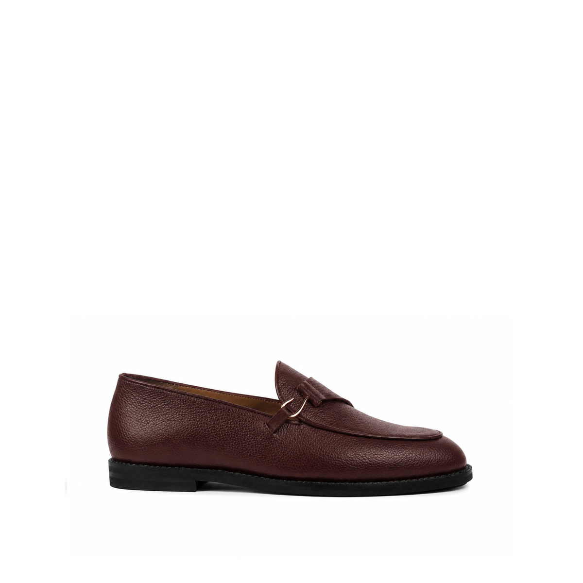 Lexoro - Men's Oxblood Pebble Grain Leather Loafer