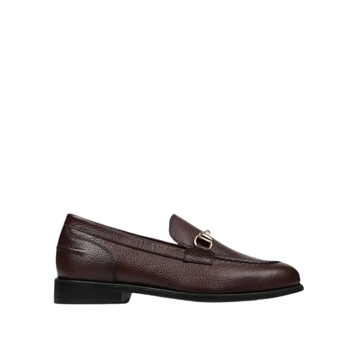 Beltran - Kid's Dark Brown Pebble Grain Leather Loafer (5-12 Years Old)