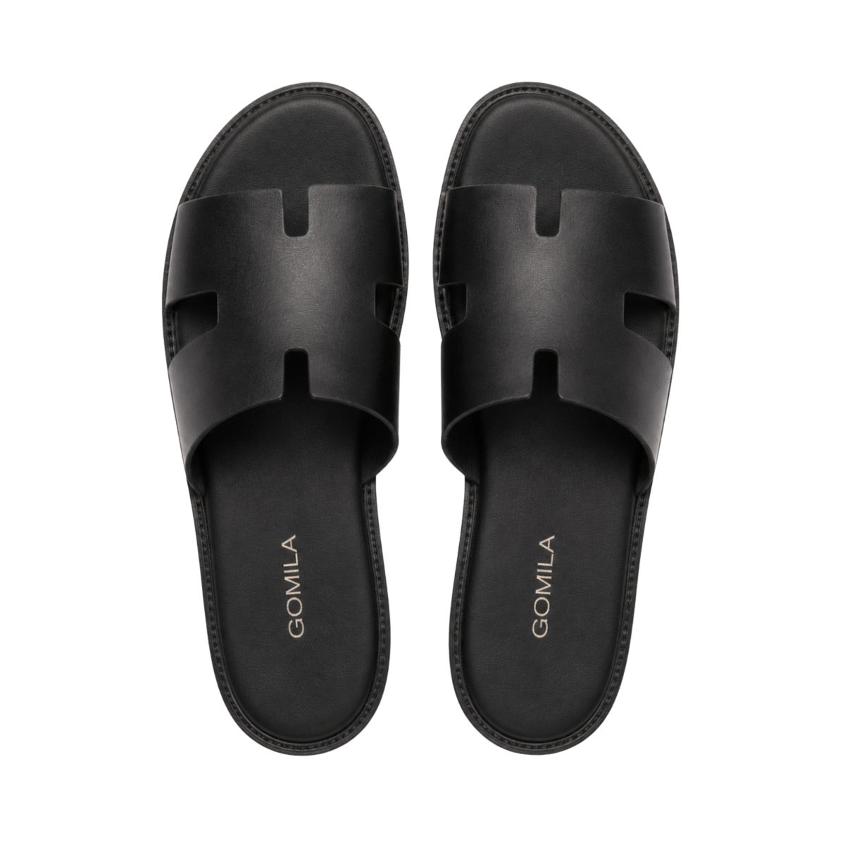 Cameron CRUST - Men's Black Calf Leather Slipper