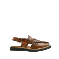 Nate - Kid's Tan Box Leather Sandal