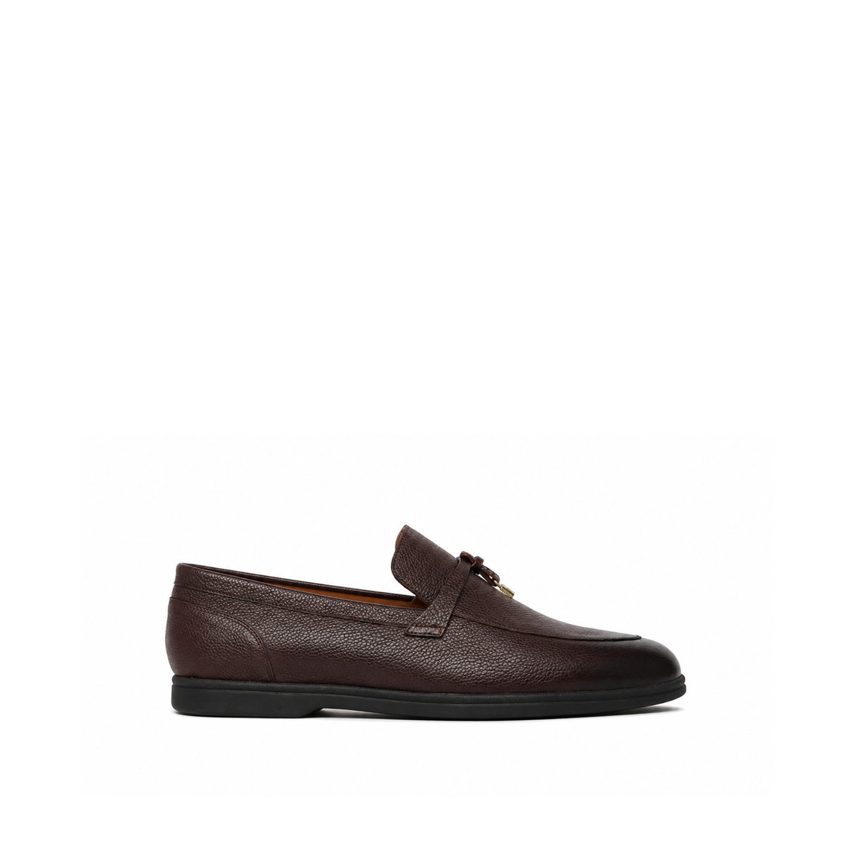 Brent - Men's Oxblood Pebble Grain Leather Loafer
