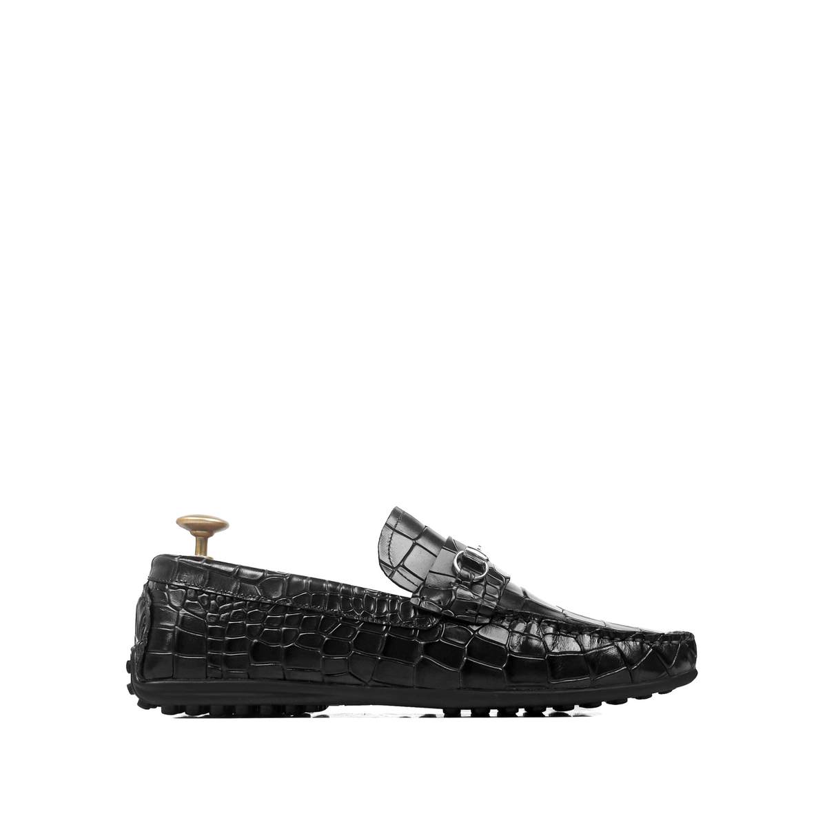 Eldon - Men's Black Calf Leather Driver Shoe