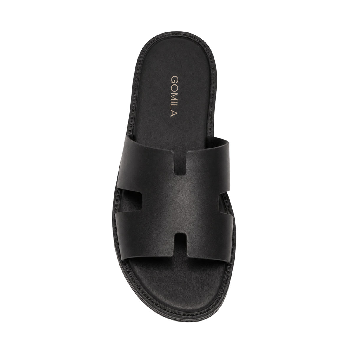Cameron CRUST - Men's Black Calf Leather Slipper
