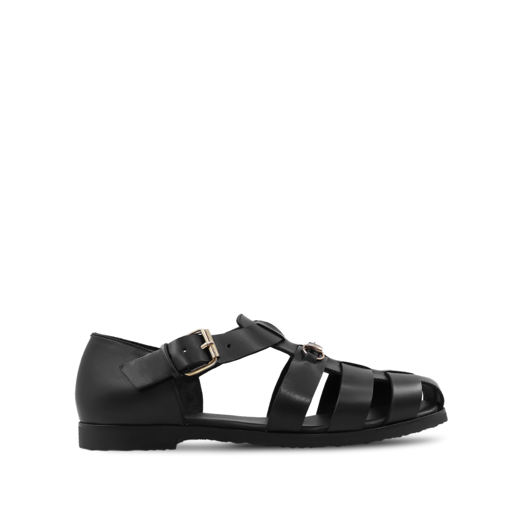 Gaspar - Men's Black Calf Leather Sandal