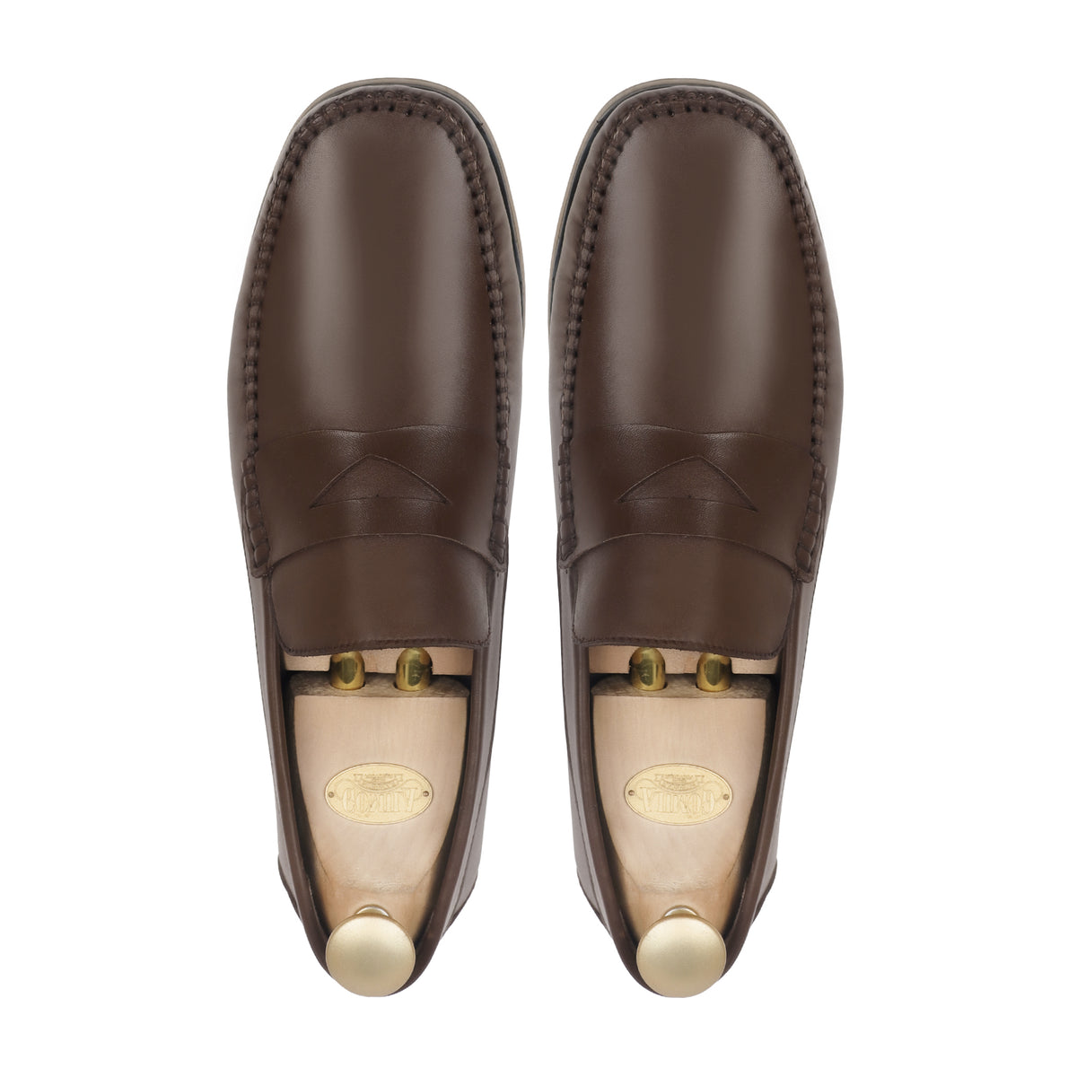 Syrex - Men's Dark Brown Calf Leather Loafer