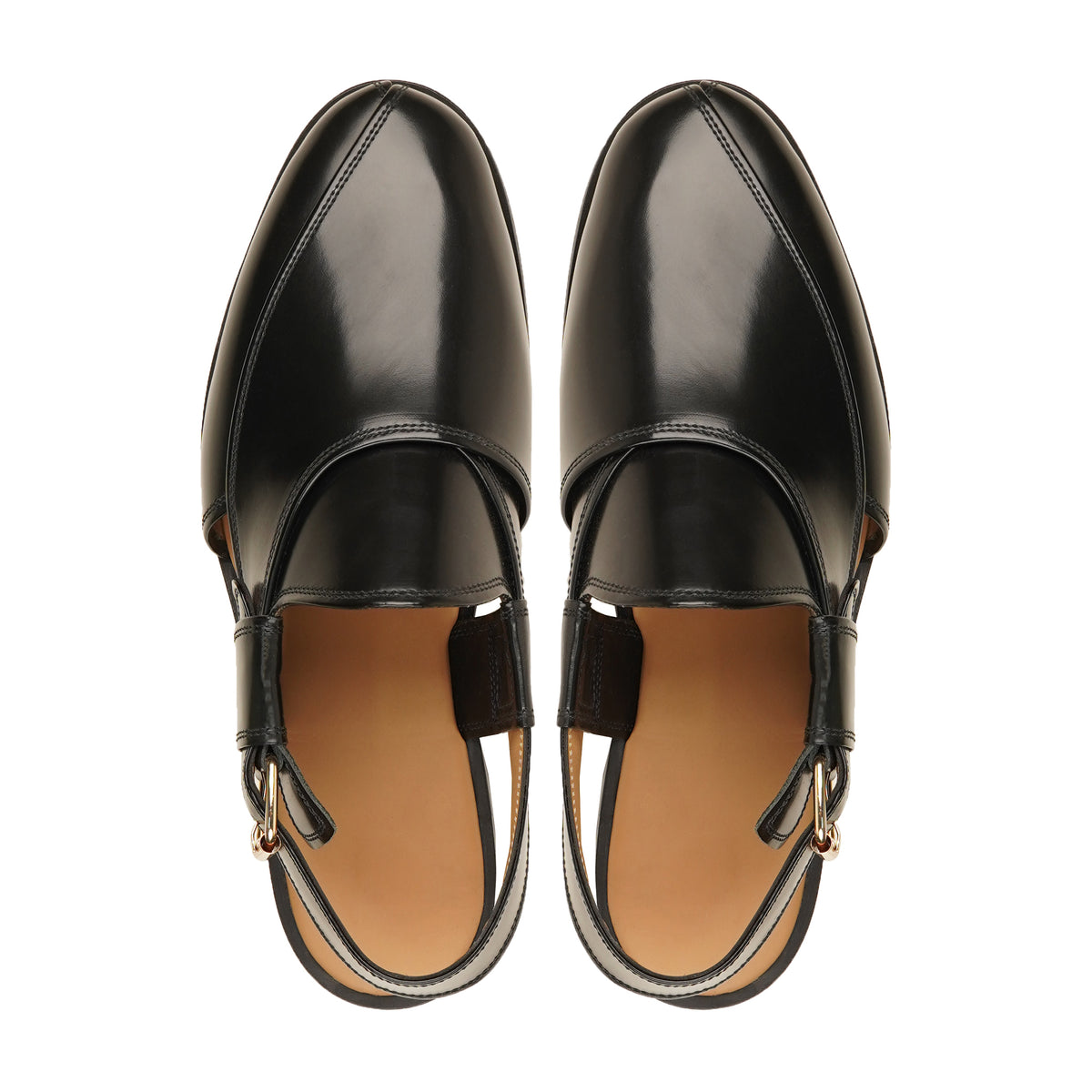 Hitomi - Men's Black Box Leather High Shine