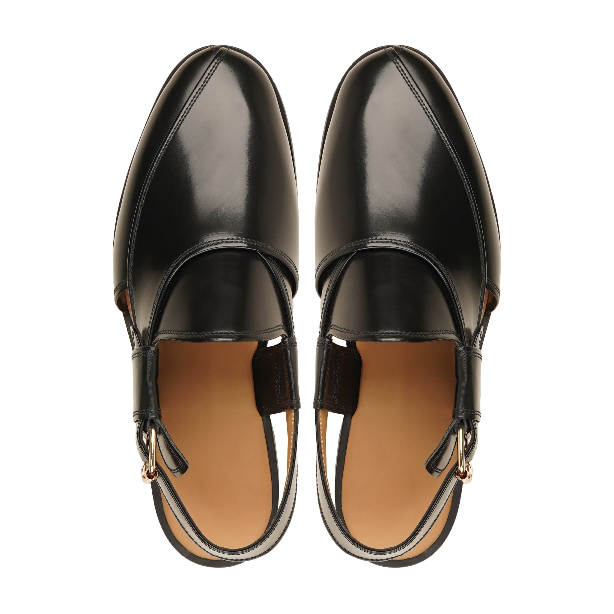 Hitomi - Men's Black Box Leather High Shine