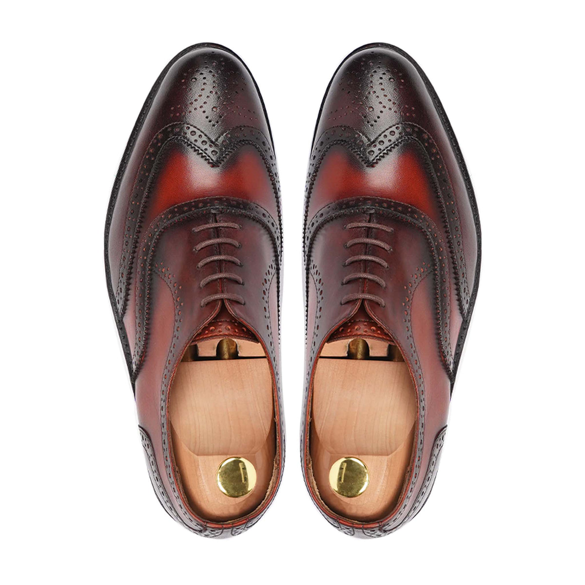 Coburg - Men's Burnished Oxblood Calf Leather Oxford Shoe