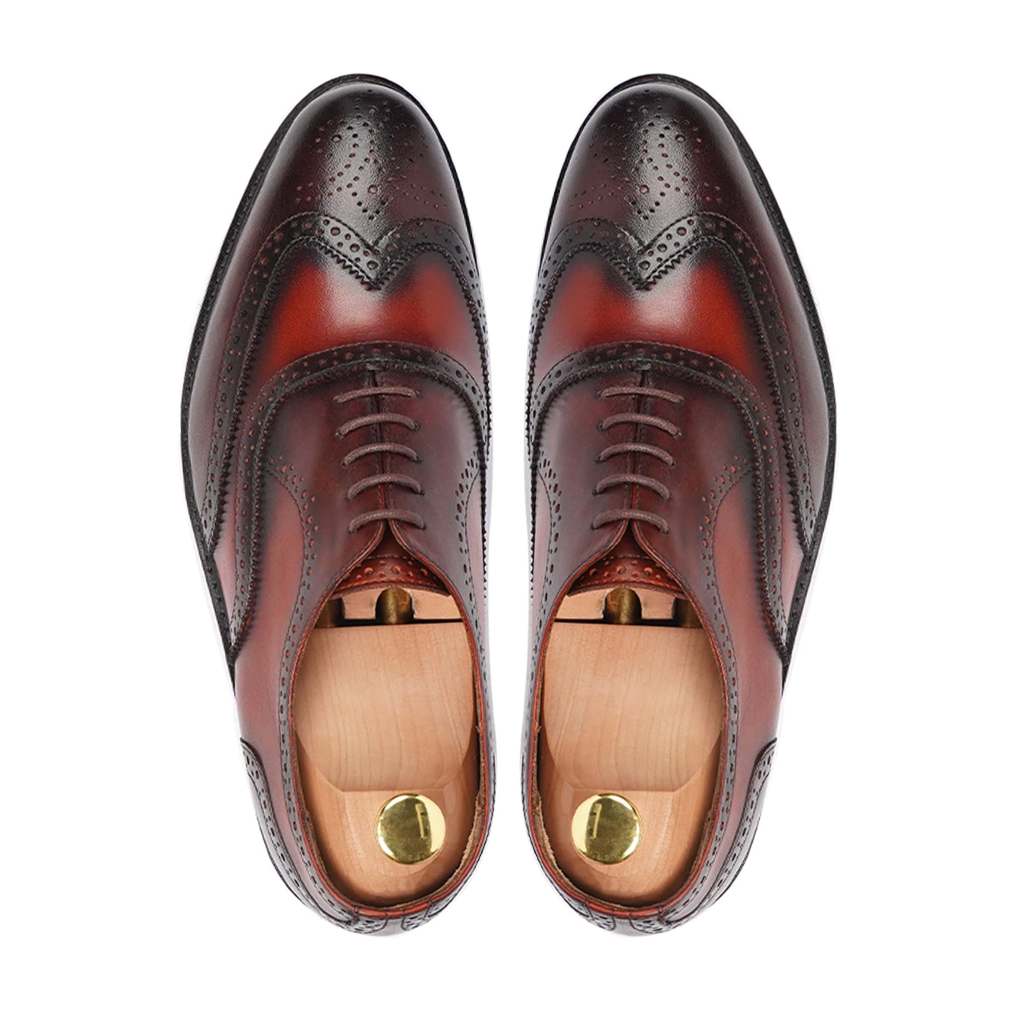 Coburg - Men's Burnished Oxblood Calf Leather Oxford Shoe