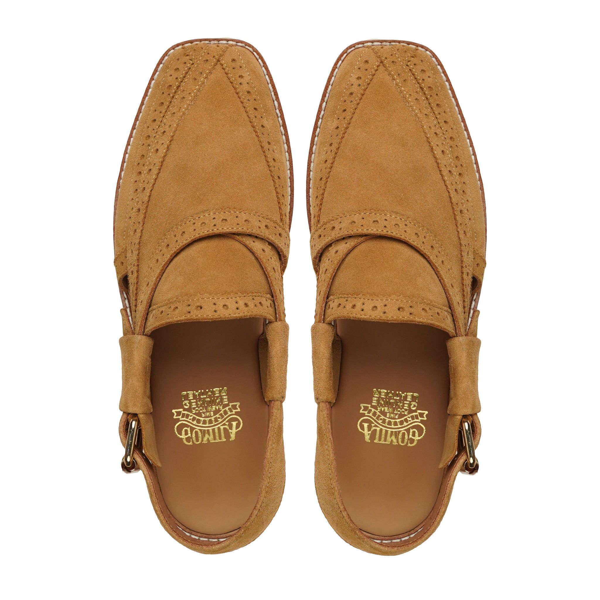 Satsuki - Men's Tan Kid Suede Sandal
