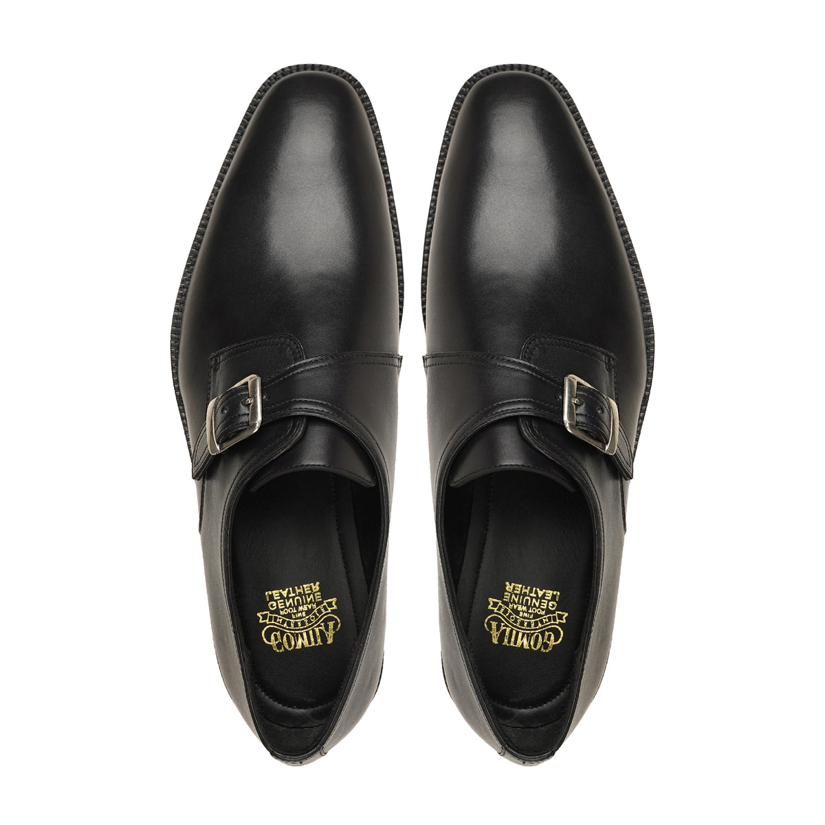 Bazuka - Men's Black Calf Leather Single Monkstrap