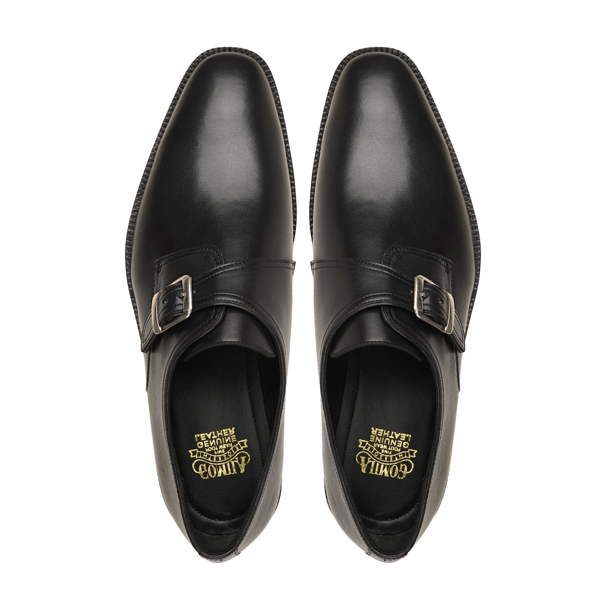 Bazuka - Men's Black Calf Leather Single Monkstrap