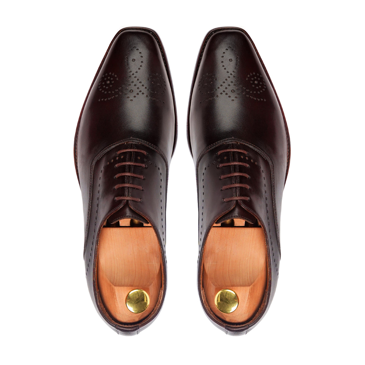 Criza - Men's Dark Brown Calf Leather Oxford Shoe