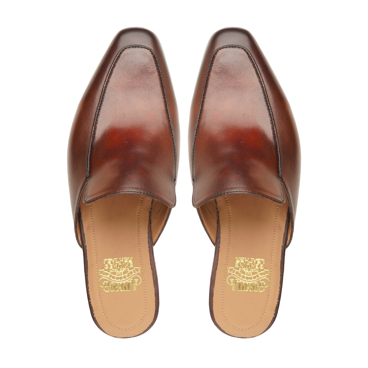 Zika - Men's Brown Patina Calf Leather Slipper