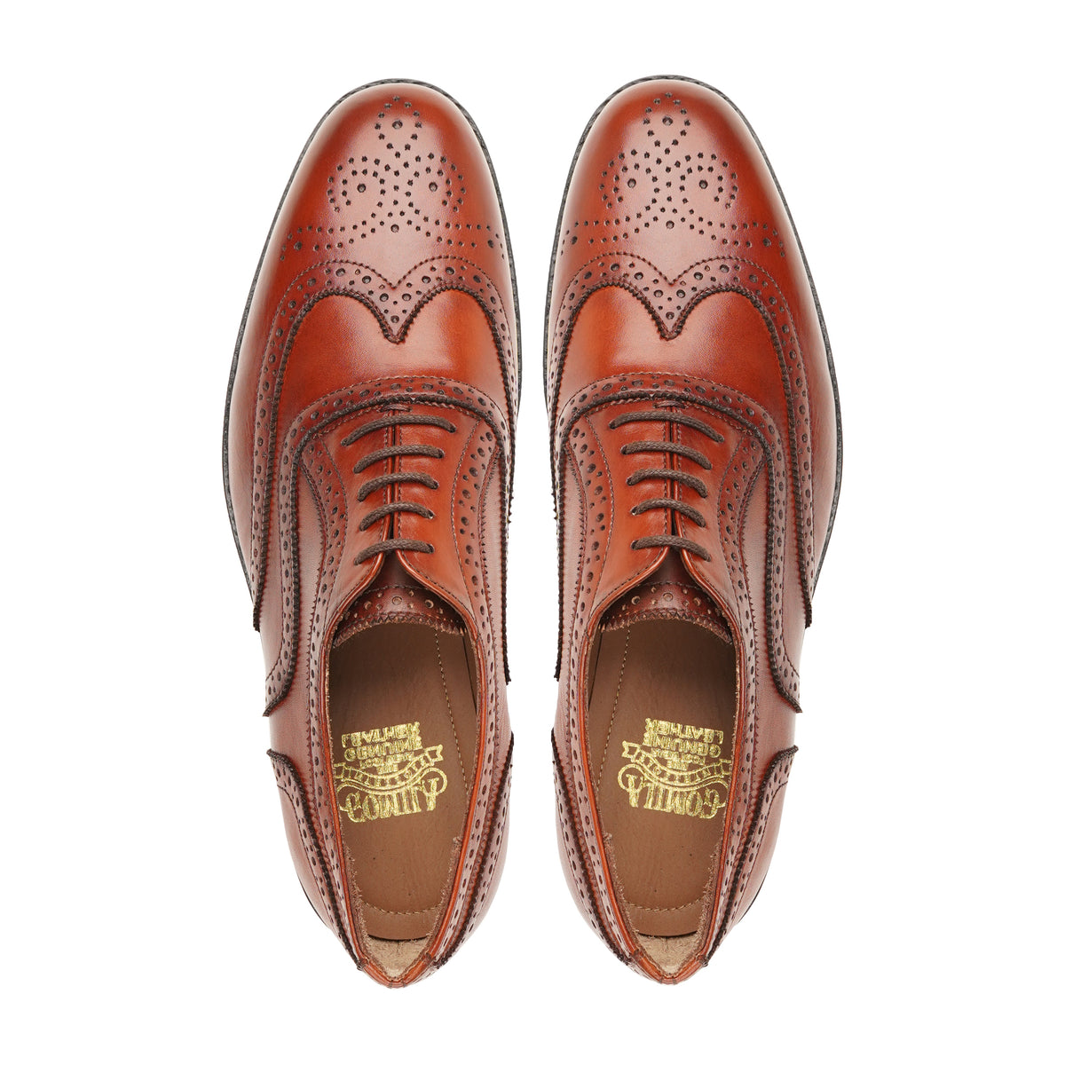 Kassel - Men's Orange Tan Calf Leather Oxford Shoe