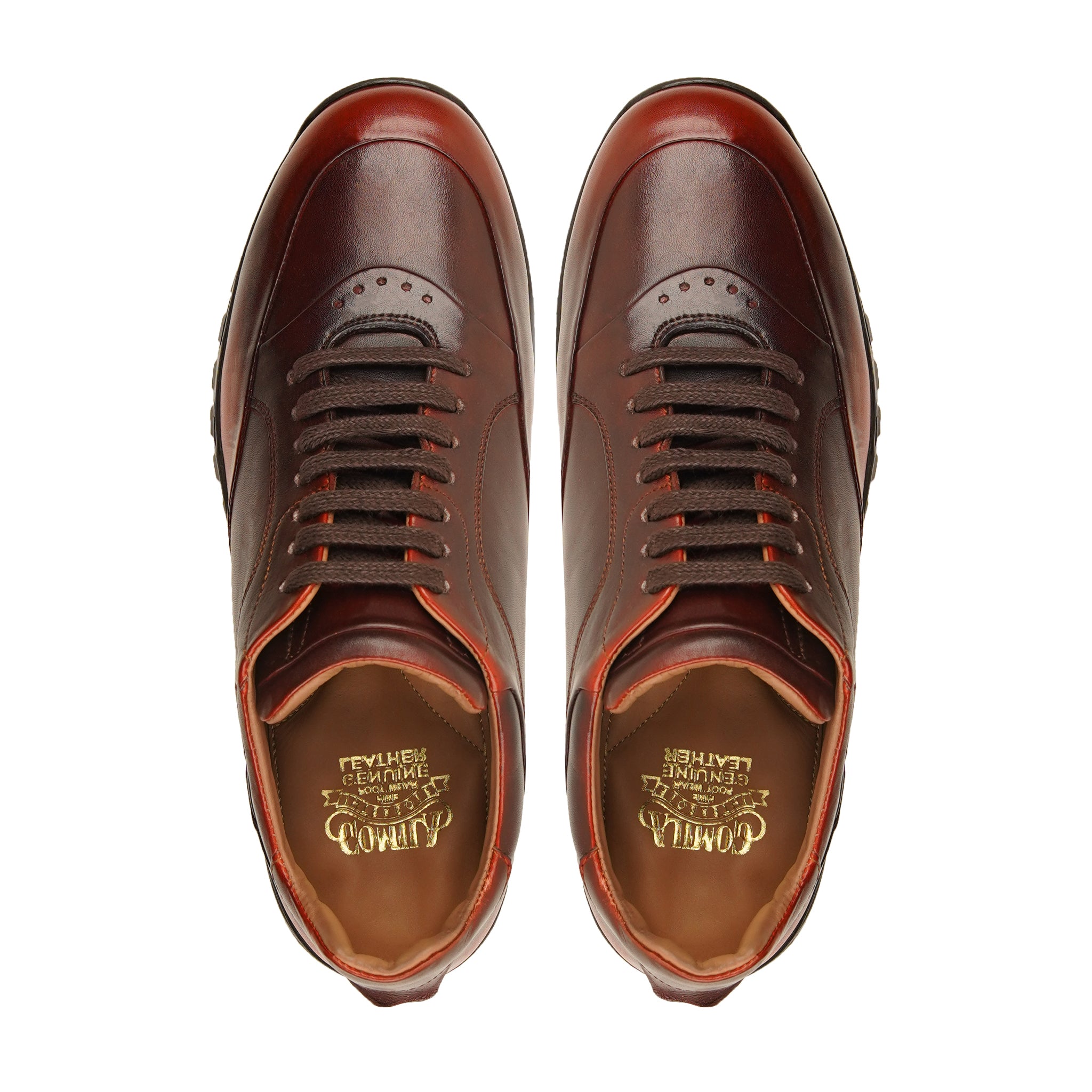Bigar - Men's Brown Calf Leather Jogger