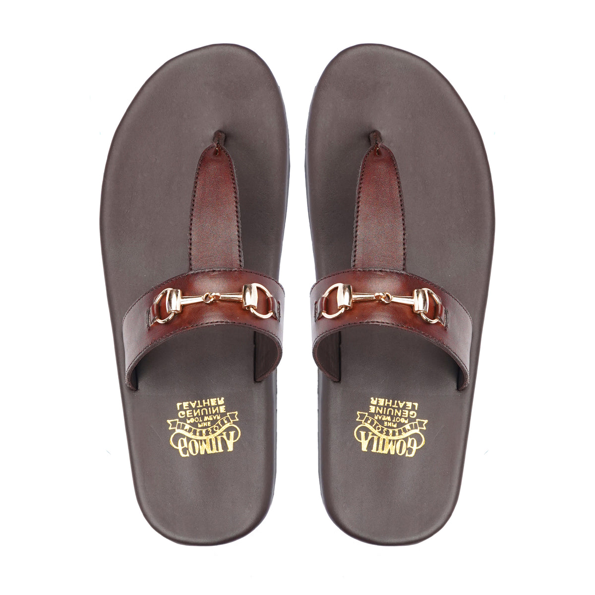 Urara - Men's Dark Brown Calf Leather Slipper