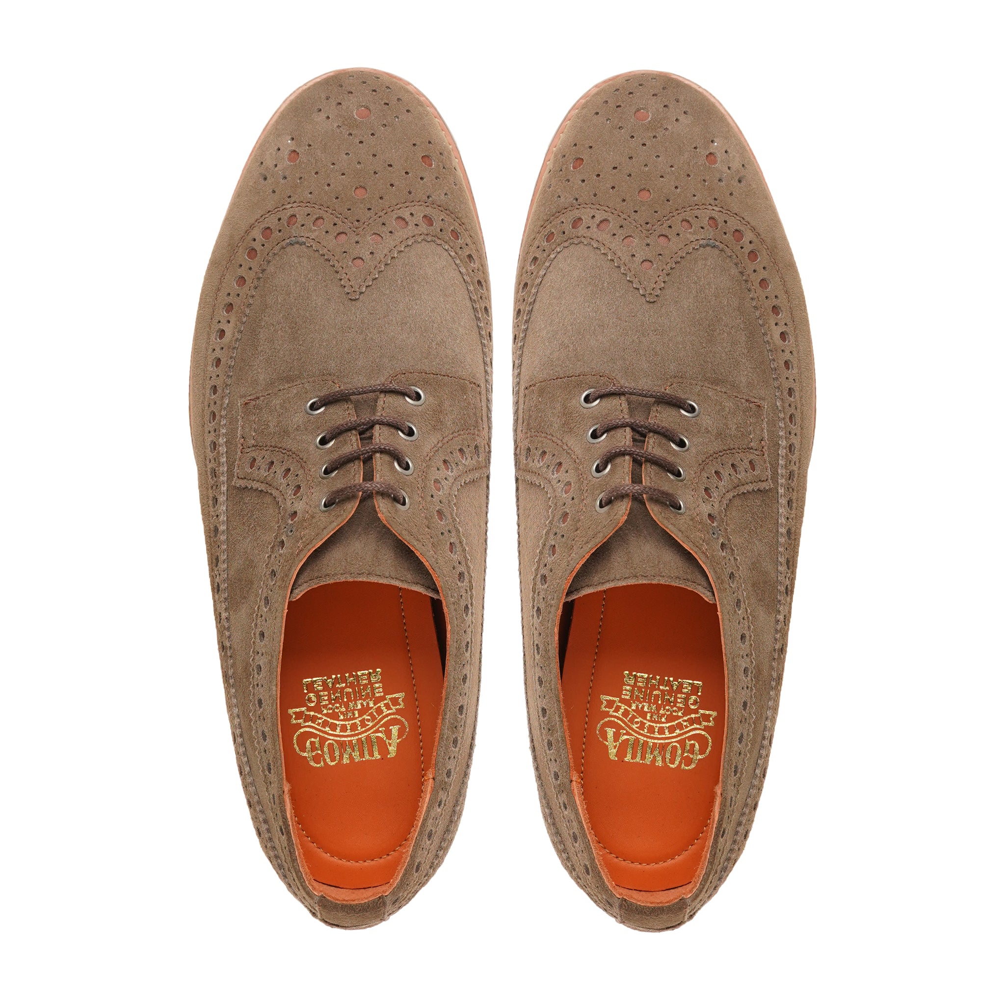 Jackozi - Men's Light Brown Kid Suede Derby Shoe