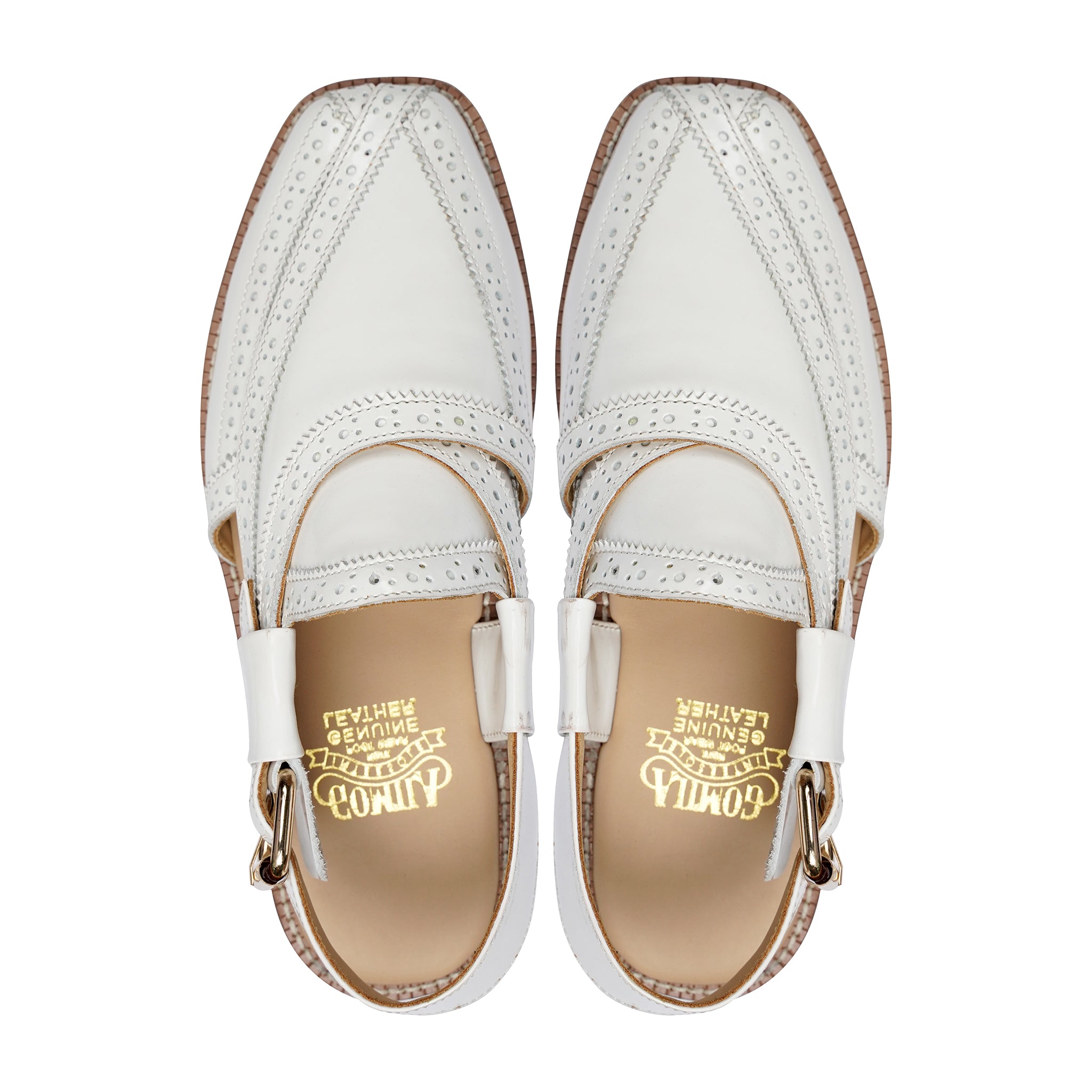 NOUROZE CHAPPAL WHITE - Gomila Intersole