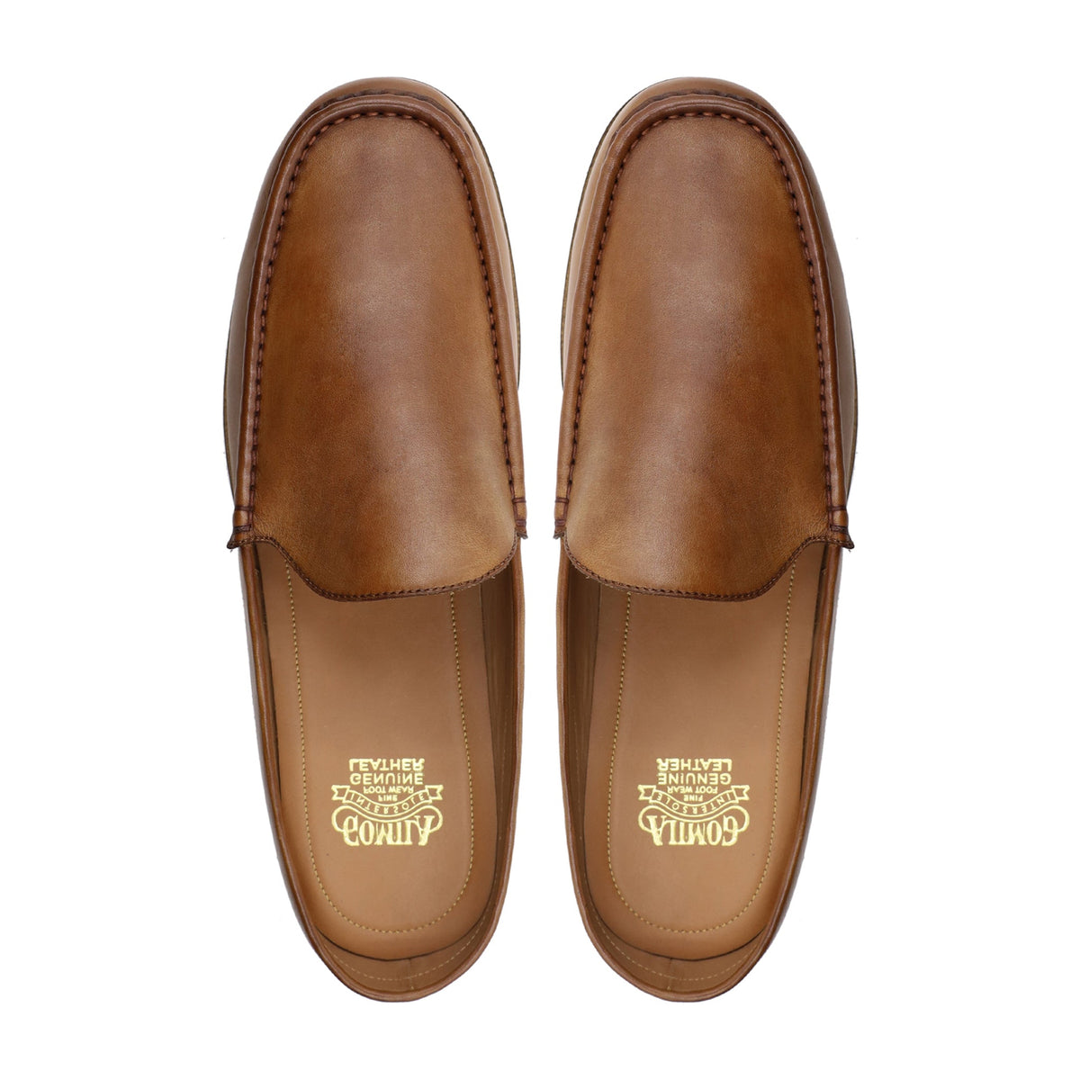 Lebanon - Men's Light Brown Calf Leather Slipper