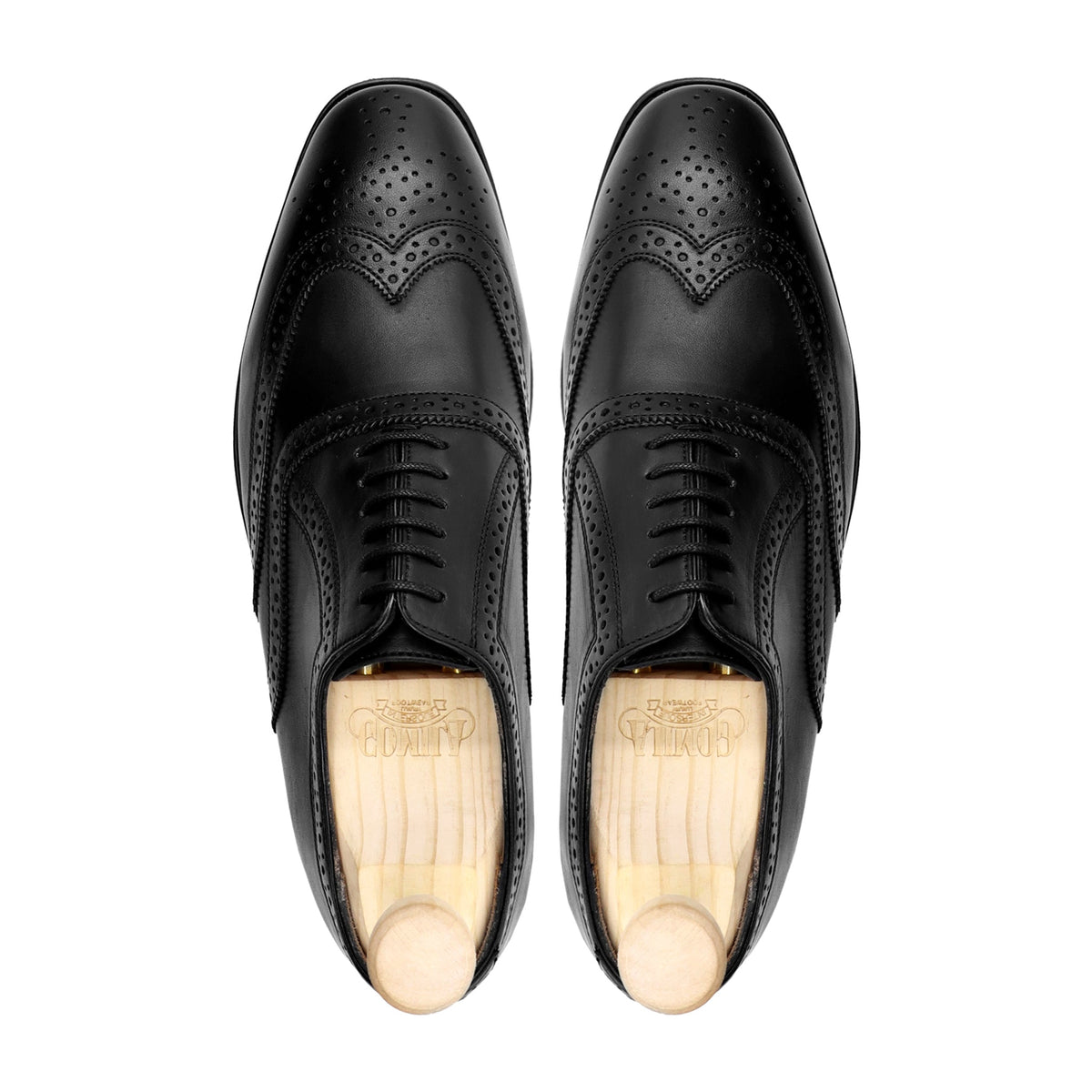 Scol - Men's Black Calf Leather Oxford Shoe