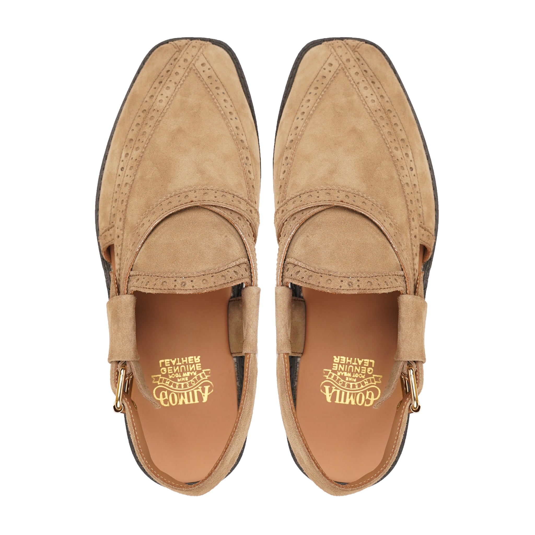 Vaberg - Men's Camel Kid Suede Sandal
