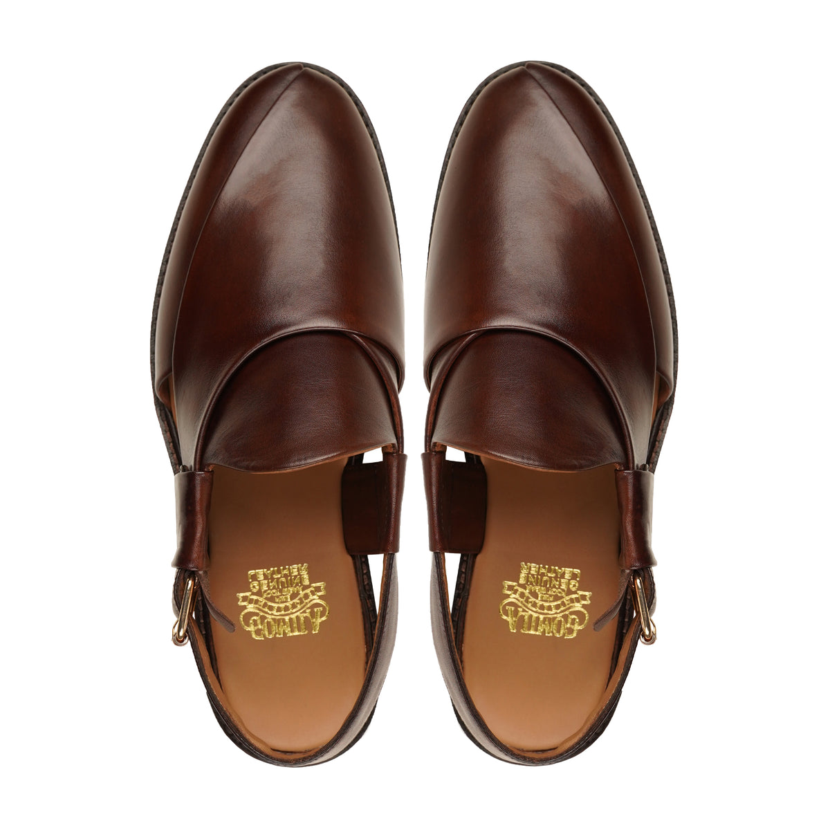 Hisano - Men's Dark Brown Calf Leather Sandal